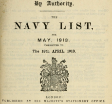 Navy List title page